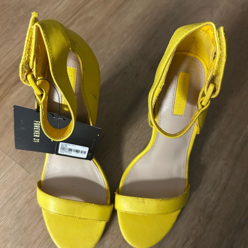 Forever 21 Vibrant Yellow Stilettos